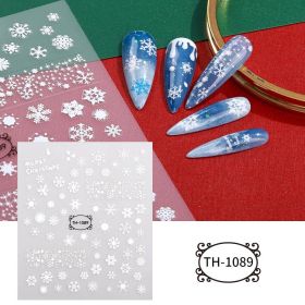Christmas Manicure Snowman Christmas Tree Nail Sticker (Option: TH 1089-85 X100mm Bare Clip)