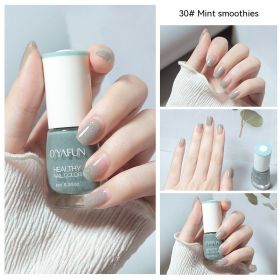 Nail Polish New Water-based Long-lasting Quick-drying Transparent (Option: 30 Mint Smoothie-8ML)