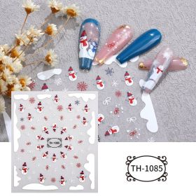 Christmas Manicure Snowman Christmas Tree Nail Sticker (Option: TH 1085-85 X100mm Bare Clip)