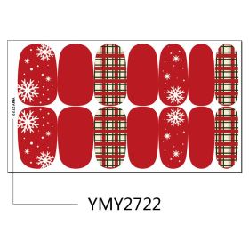 Christmas Nail Sticker Snowflake Snowman Elk (Option: YMY2722)