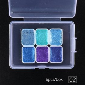 Shimmering Powder Solid Metal Pearlescent Watercolor Smudges Japanese Paint Nail Smudges Painted (Option: Metal Pearl 02)