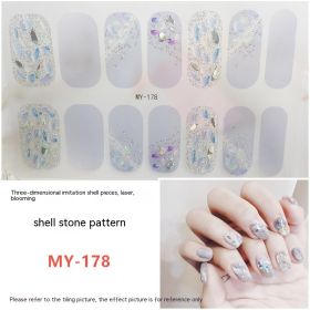 Baking-free Gel Three-dimensional Nail Stickers Full Paste Waterproof And Durable (Option: MY178)