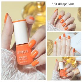 Nail Polish New Water-based Long-lasting Quick-drying Transparent (Option: 18 Orange Soda-8ML)
