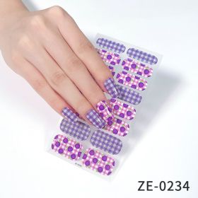 Fashion Christmas Waterproof Manicure Stickers (Option: ZE0234-Nail Stickers And Nail File)