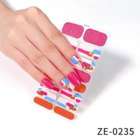 Fashion Christmas Waterproof Manicure Stickers (Option: ZE0235-Nail Stickers And Nail File)