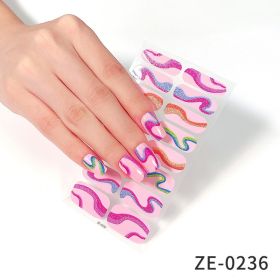 Fashion Christmas Waterproof Manicure Stickers (Option: ZE0236-Nail Stickers And Nail File)