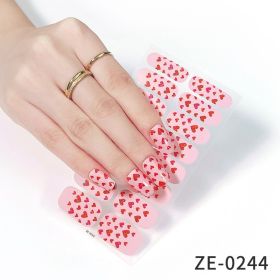 Fashion Christmas Waterproof Manicure Stickers (Option: ZE0244-Nail Stickers And Nail File)