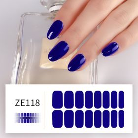 Solid Color Nail Stickers Adhesive For Pregnant Women (Option: ZE118-With Nail File)