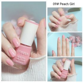 Nail Polish New Water-based Long-lasting Quick-drying Transparent (Option: 09 Peach Girl-8ML)