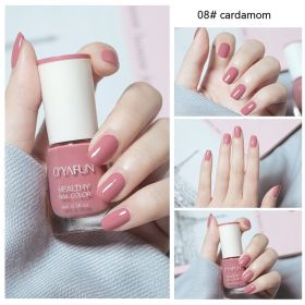 Nail Polish New Water-based Long-lasting Quick-drying Transparent (Option: 08 Cardamom-8ML)