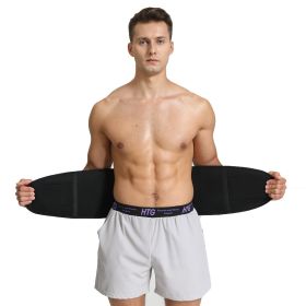 Fitness And Sports Support Compression Waistband (Option: Black-L)