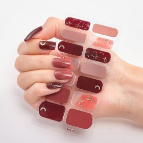 Laser Bronzing Craft Nail Applique Nail Sticker (Option: Seal-033)