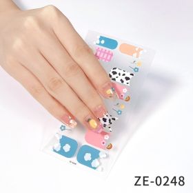 Fashion Christmas Waterproof Manicure Stickers (Option: ZE0248-Nail Stickers And Nail File)